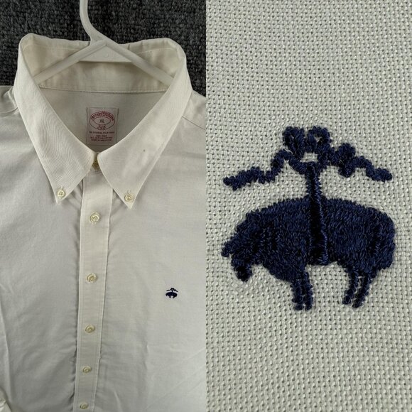 Brooks Brothers Other - Brooks Brothers Oxford OCBD Cotton Non-Iron XL Button-Down White Shirt Solid Men